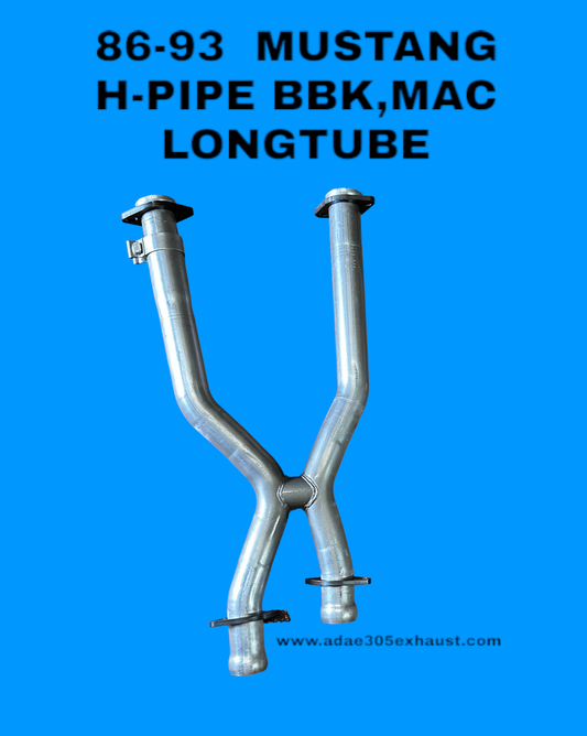 86-93 MUSTANG H-PIPE BBK, MAC LONGTUBE FOX BODY