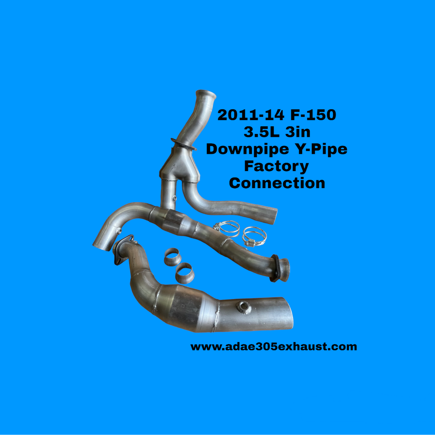 2011-14 F-150 3.5L 3in Downpipe  Y-Pipe Factory Connection