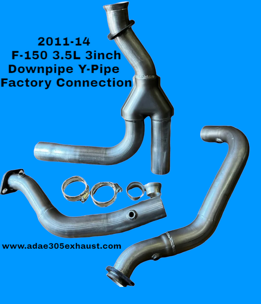 2011-14 F-150 3.5L 3in Downpipe  Y-Pipe Factory Connection