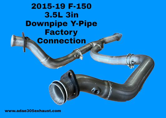 2015-19 F-150 3.5L 3in Downpipe Y-Pipe Factory Connection