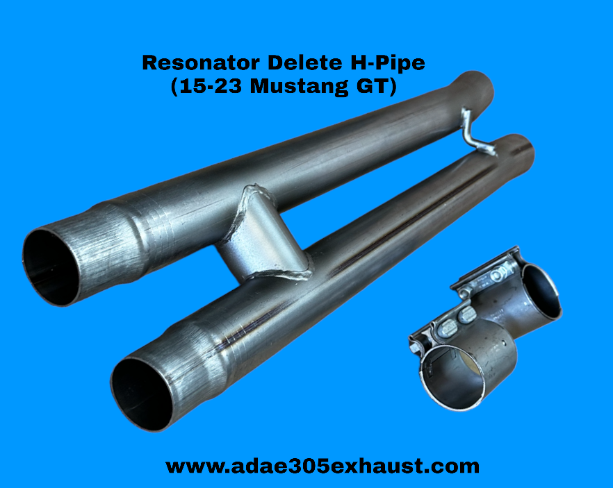 Resonator Delete H-Pipe or X-Pipe (15-23 Mustang GT)