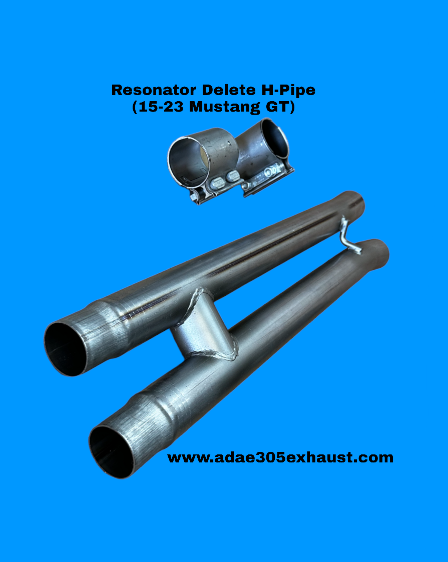 Resonator Delete H-Pipe or X-Pipe (15-23 Mustang GT)