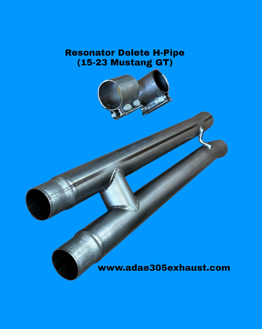 Resonator Delete H-Pipe or X-Pipe  (15-23 Mustang GT)