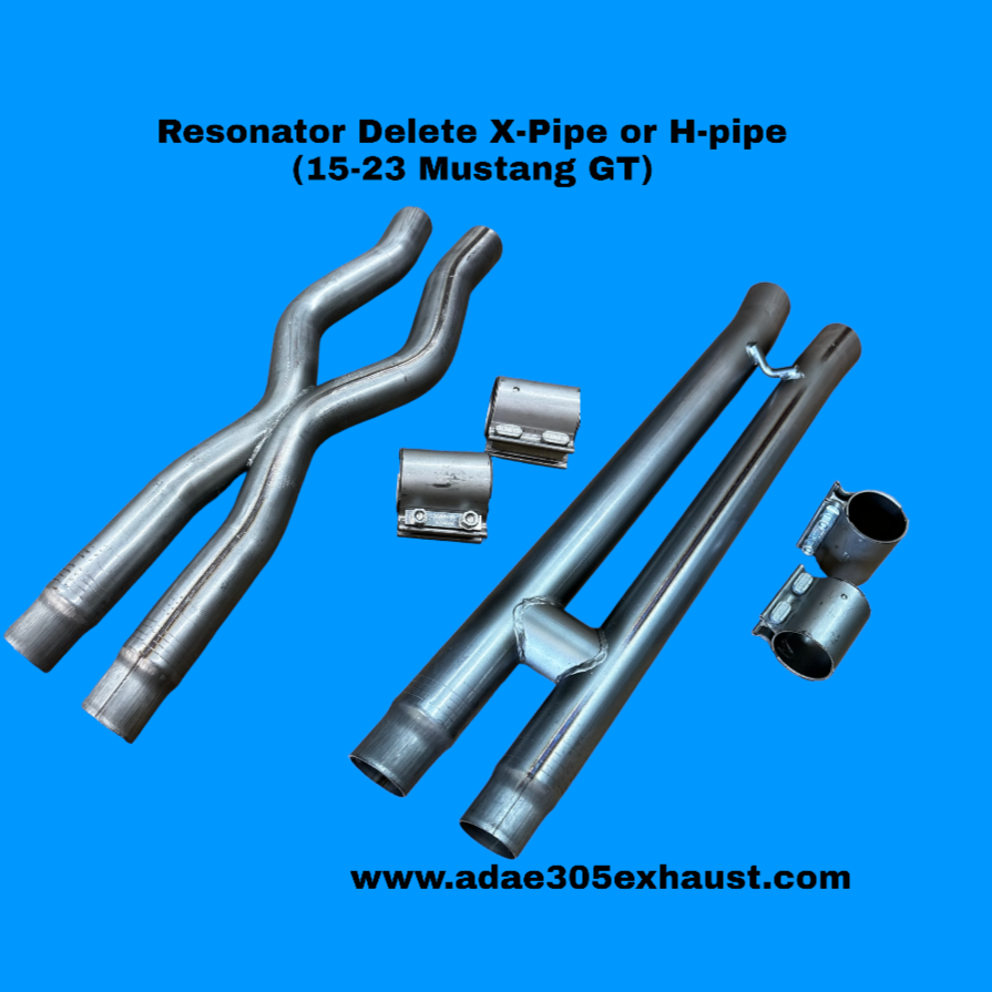 Resonator Delete H-Pipe or X-Pipe (15-23 Mustang GT)