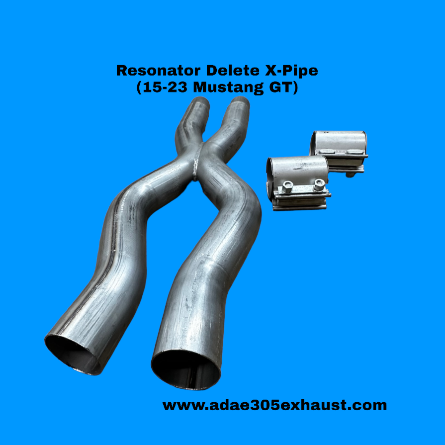 Resonator Delete H-Pipe or X-Pipe (15-23 Mustang GT)