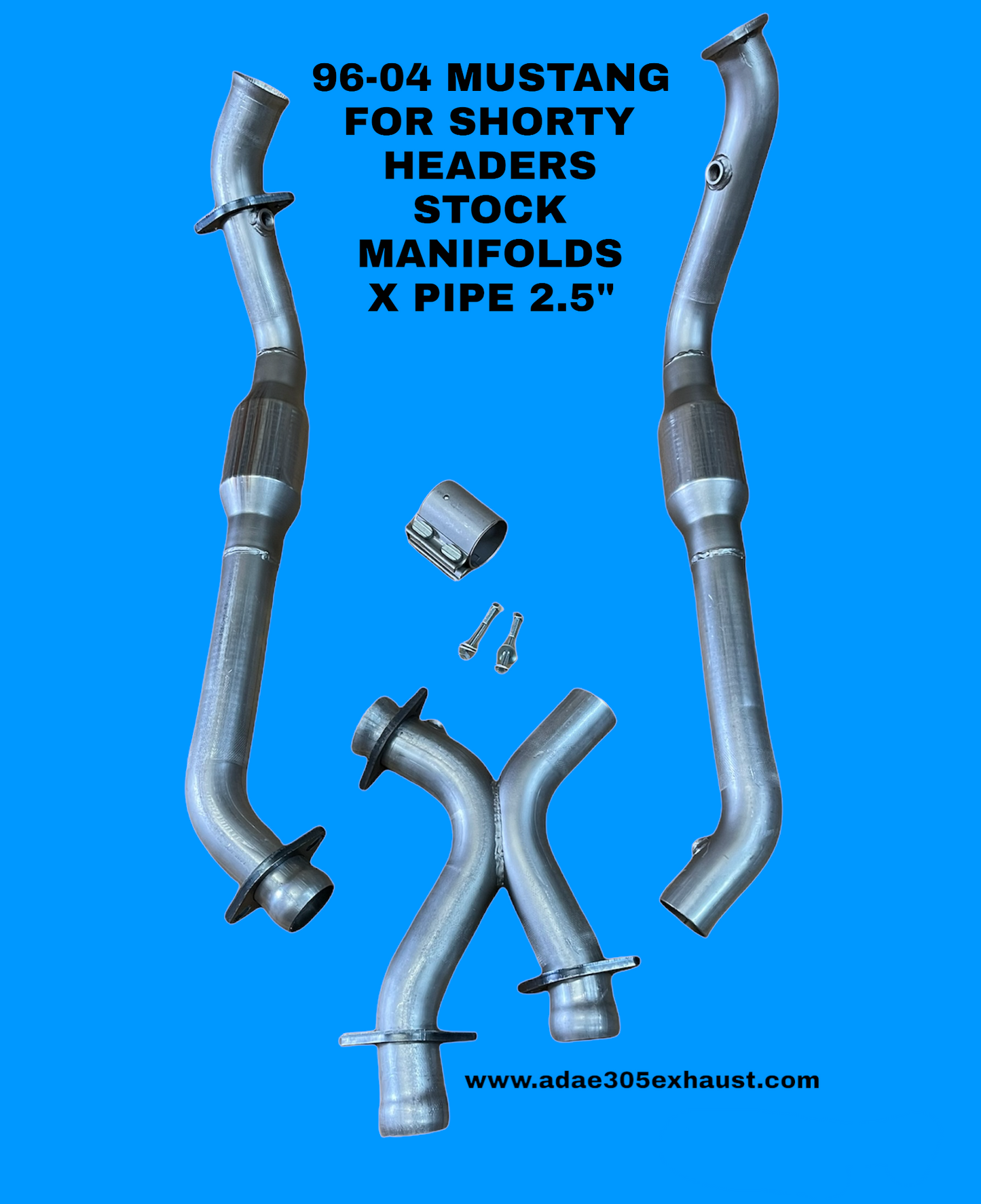 96-04 MUSTANG STOCK SHORTY X PIPE 2.5"