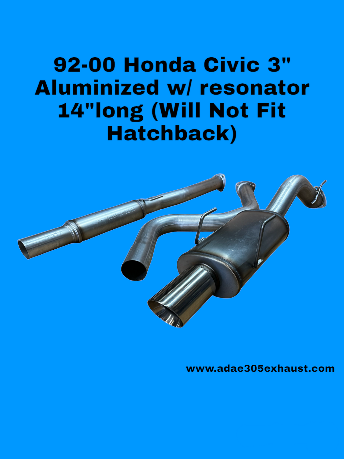 92-00  Honda  Civic Cat back Exhaust System (Will Not Fit Hatchback)
