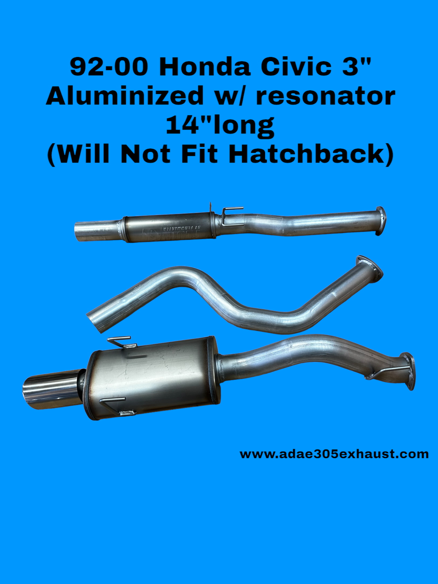 92-00  Honda  Civic Cat back Exhaust System (Will Not Fit Hatchback)