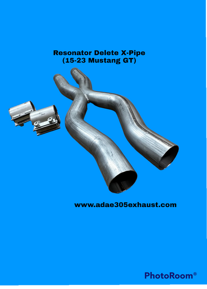 Resonator Delete H-Pipe or X-Pipe  (15-23 Mustang GT)